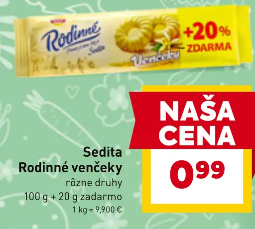 Sedita Rodinné venčeky rôzne druhy