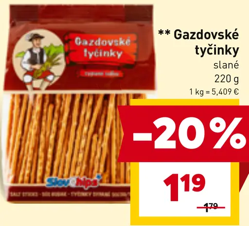 Gazdovské tyčinky slané