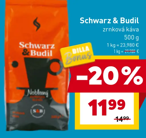Schwarz & Budil zrnková káva