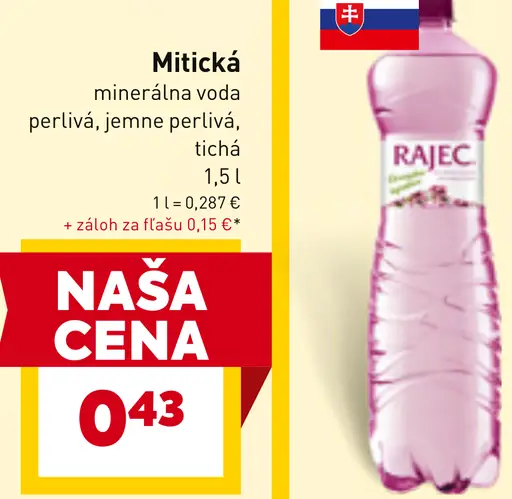 Rajec minerálna voda sýtená