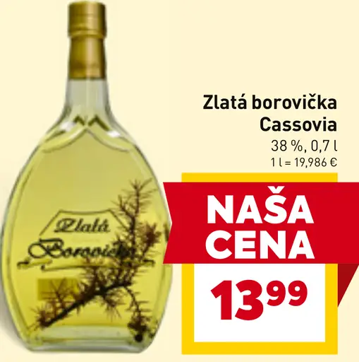 Zlatá borovička Cassovia