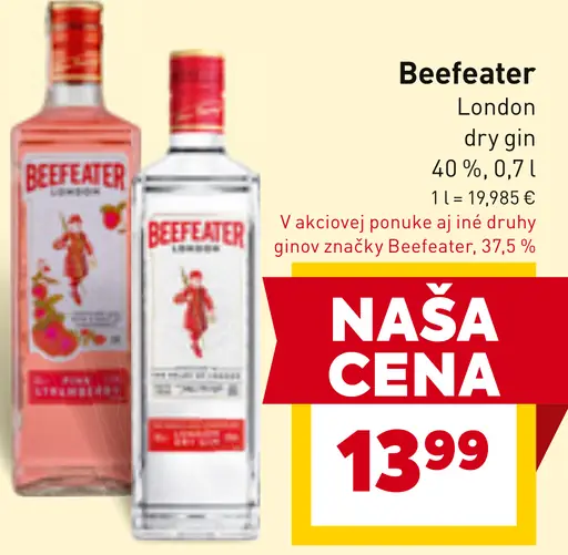 Beefeater London Dry gin s tonikom