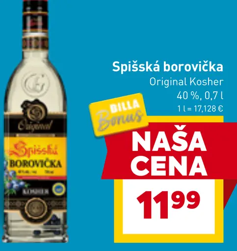 Spišská borovička Original kosher