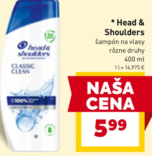 Head & Shoulders šampón na vlasy
