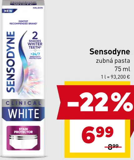 Sensodyne zubná pasta Clinical White