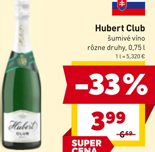 Hubert Club Šumivé víno