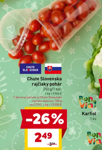 Chute Slovenska rajčiaky pohár