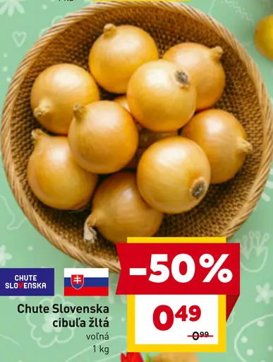 Chute Slovenska cibuľa žltá voľná