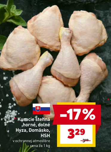 Kuracie stehná horné, dolné Hyza, Domäsko, HSH v ochrannej atmosfére