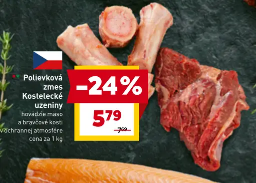 Polievková zmes hovädzie mäso a bravčové kosti