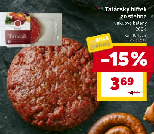 Tatársky biftek zo stehna vákuovo balený