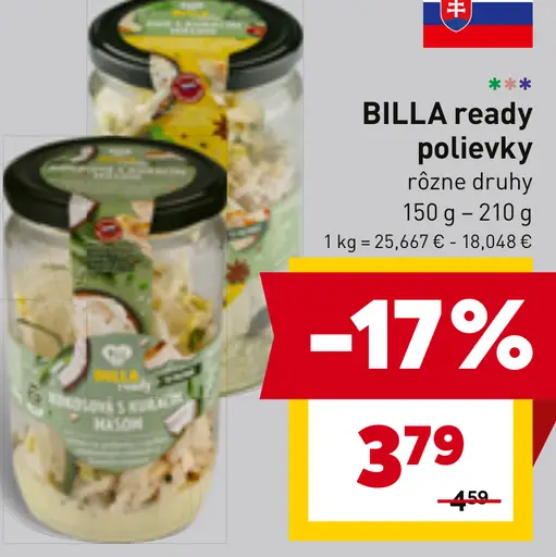BILLA ready polievky
