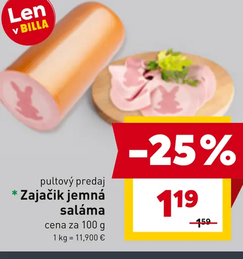 Zajačik jemná saláma