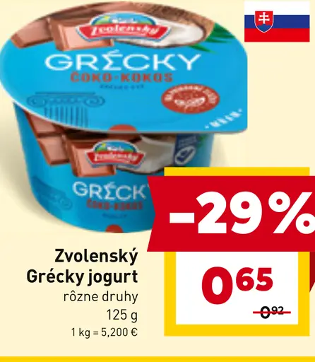 Zvolenský jogurt grécky typ