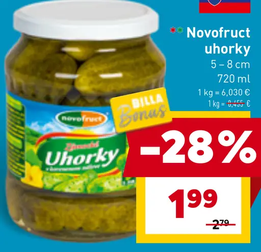 Novofruct uhorky 5–8 cm