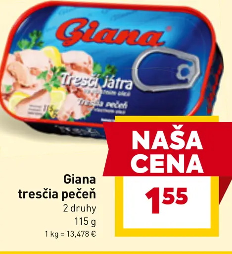 Giana tresčia pečeň