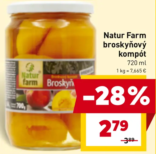 Natur Farm Broskyňový kompót