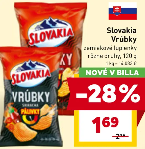 Slovakia Vrúbky zemiakové lupienky rôzne druhy