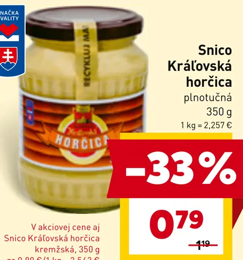 Snico Kráľovská Horčica kremžská