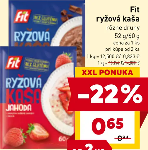 Kaša ryžová rôzne druhy Fit