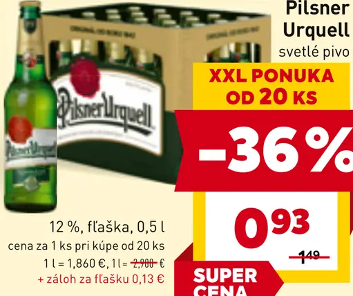 Pilsner Urquell svetlé pivo
