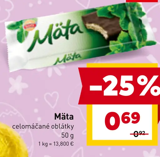 Mäta celočokoládne oblátky