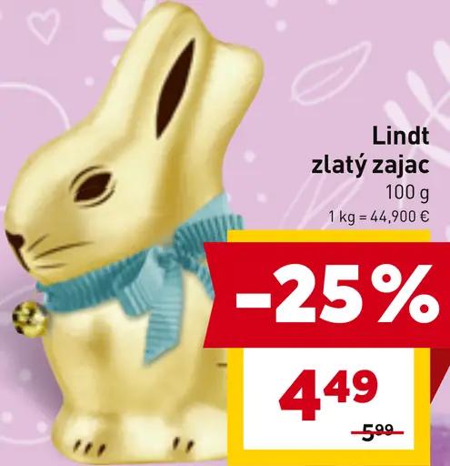 Lindt zlatý zajačik