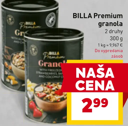 BILLA Premium granola