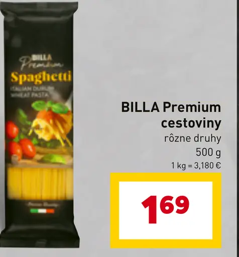 BILLA Premium cestoviny