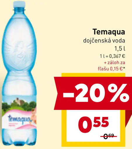 Temaqua Dojčenská voda neperlivá