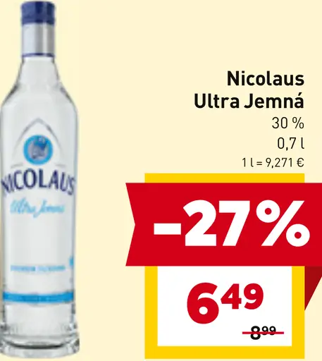 Nicolaus Ultra jemná vodka
