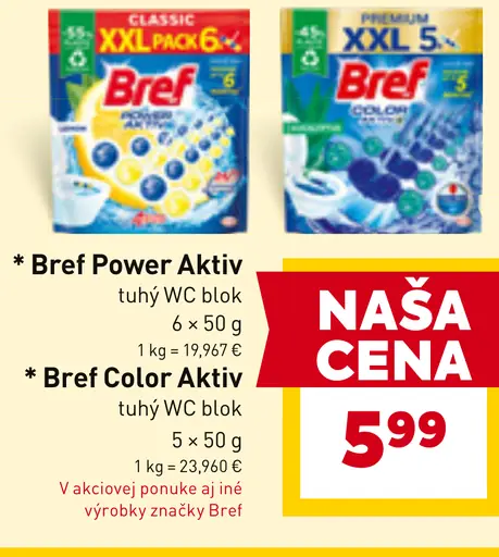 Bref Power Aktiv tuhý WC blok