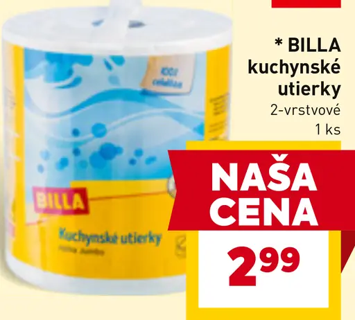 BILLA kuchynské utierky 2-vrstvové