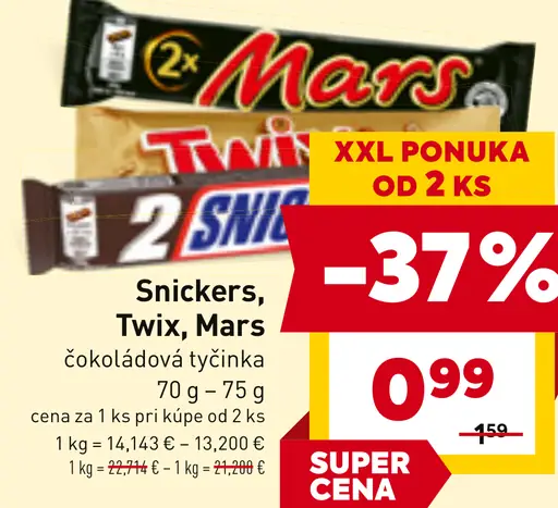 Mars čokoládová tyčinka