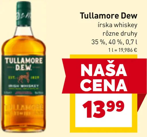 Tullamore Dew írska whiskey