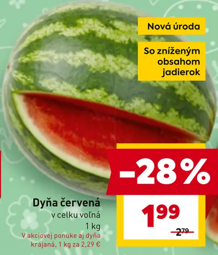 Dyňa červená celku voľná