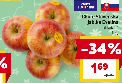 Chute Slovenska jablká Evelína