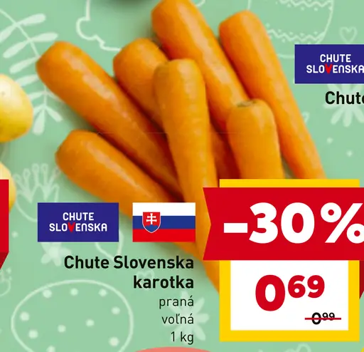 Chute Slovenska karotka praná voľná