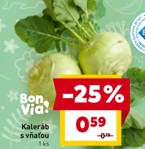 Bon Via kaleráb s vňaťou