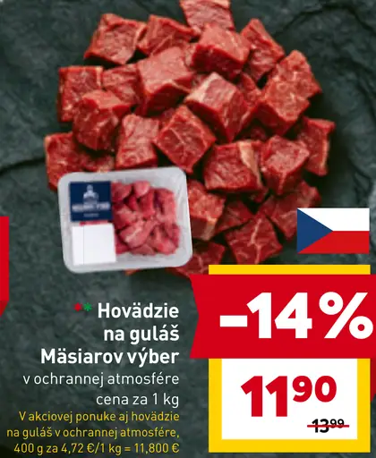 Hovädzie na guláš Mäsiarov výber