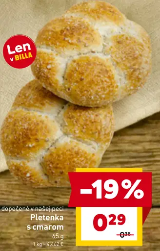 BILLA Pletenka s cmarom