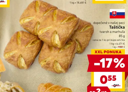 Croissantová taštička tvaroh a marhuľa