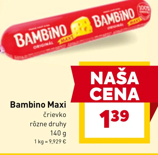 Bambino original Maxi tavený syr