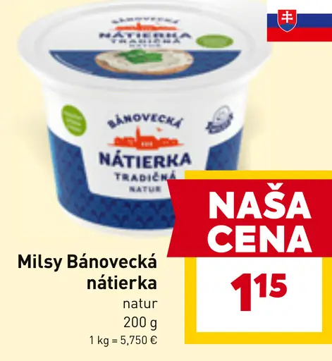Milsý Bánovecká nátierka natur