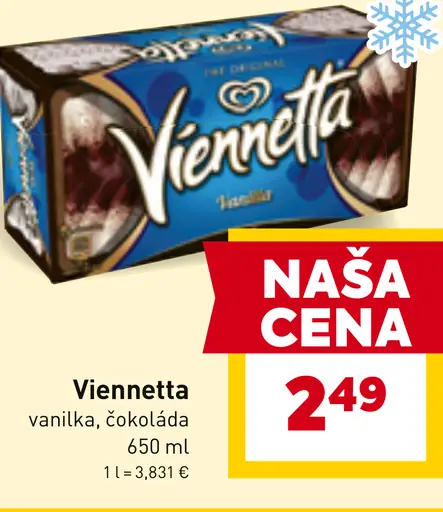Viennetta zmrzlinový dezert vanilka čokoláda