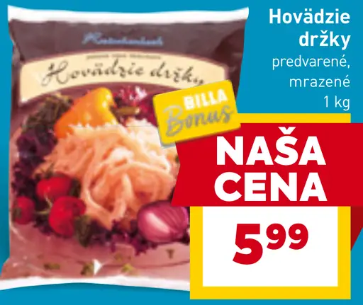 Billa hovädzie držky predvarené mrazené