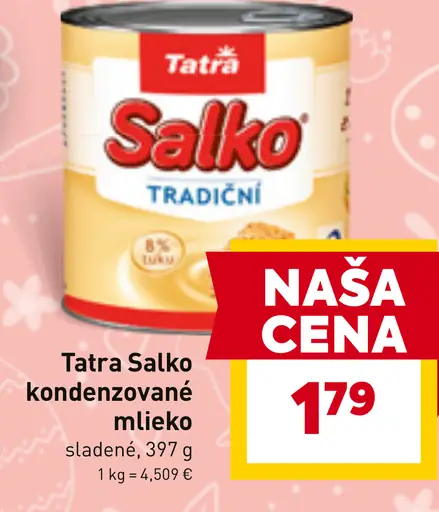 Tatra Salko sladené kondenzované mlieko