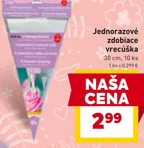 Jednorazové zdobiace vrecúška 30 cm