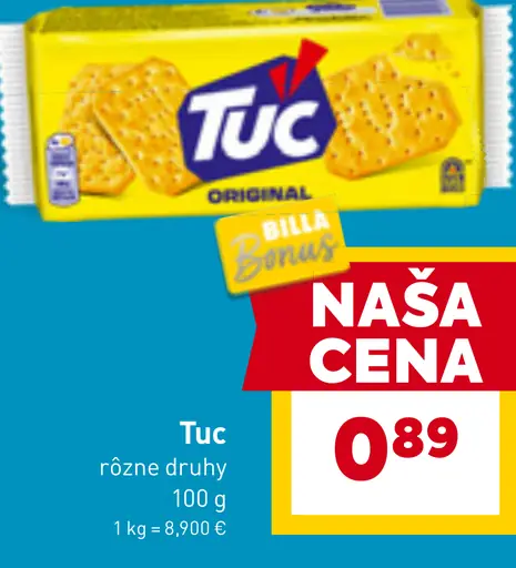 Tuc Krekry slané krekry rôzne druhy