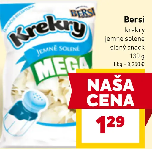 Bersi Krekry jemne solené slaný snack